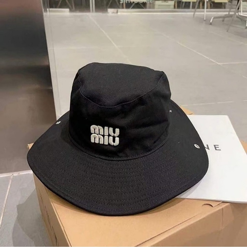 Miu Miu Black Bucket Hat - Picture 3 of 7